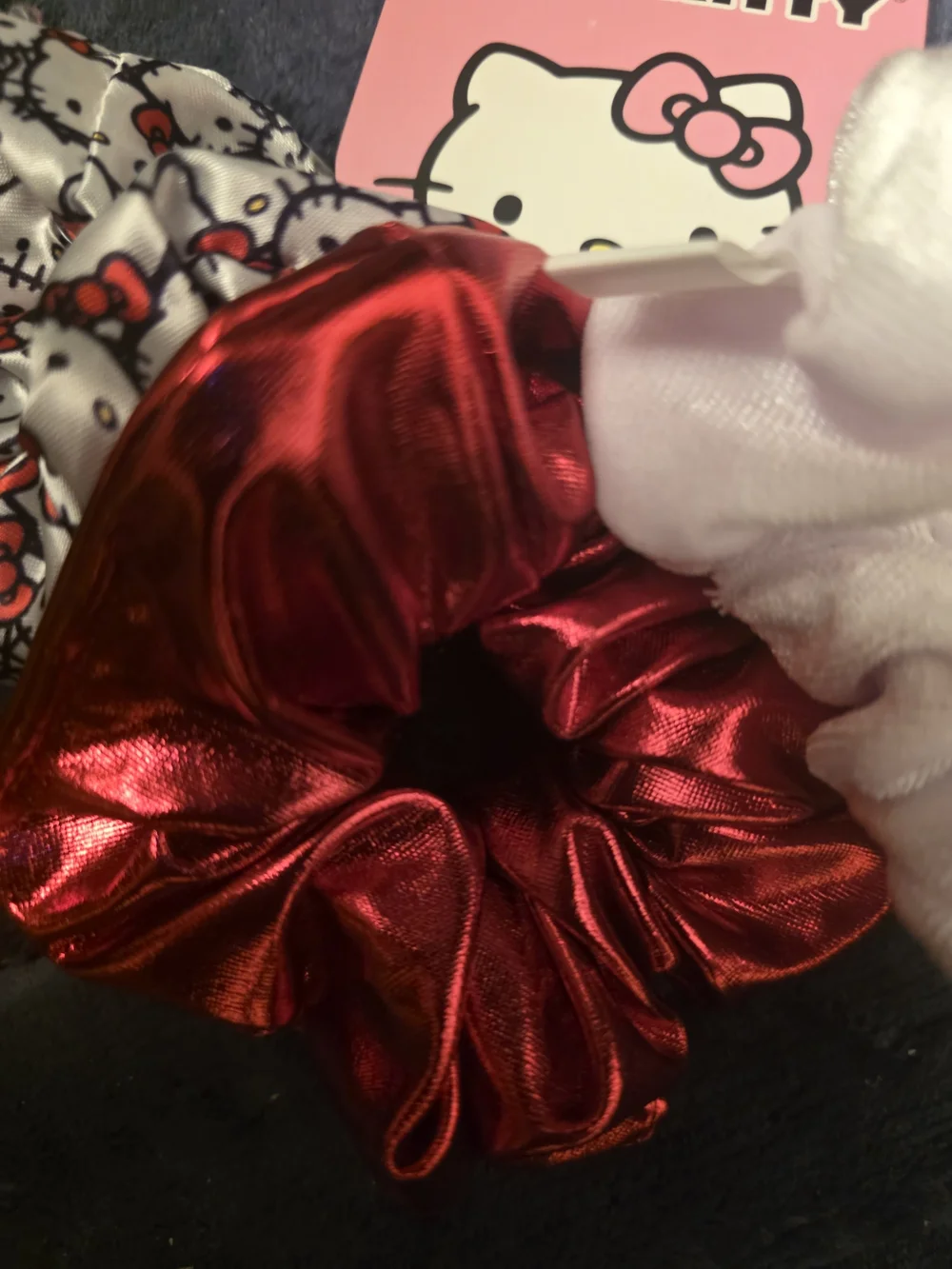 Hello Kitty Scrunchie Set - Red, White, Black